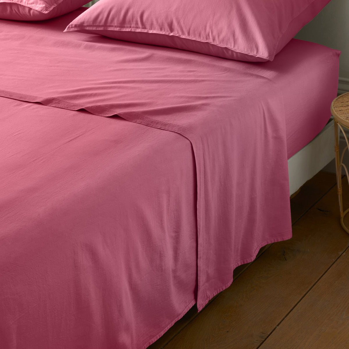 Flat Sheet Satin lavé