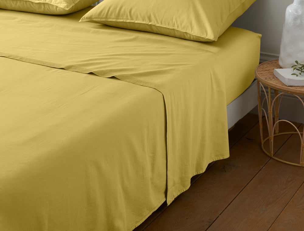 Flat Sheet Satin lavé