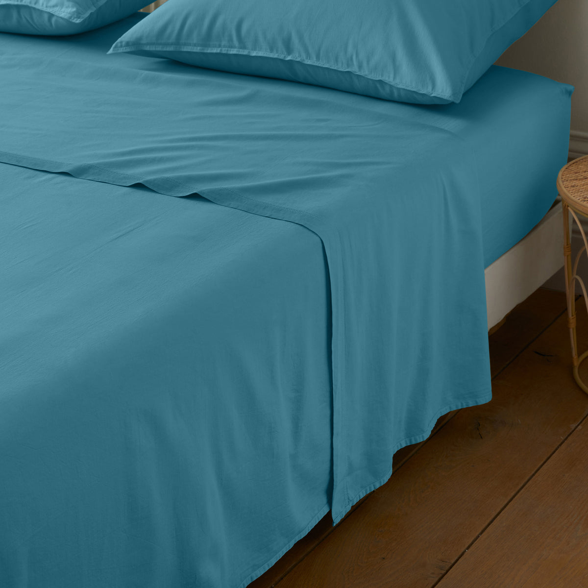 Flat Sheet Satin lavé