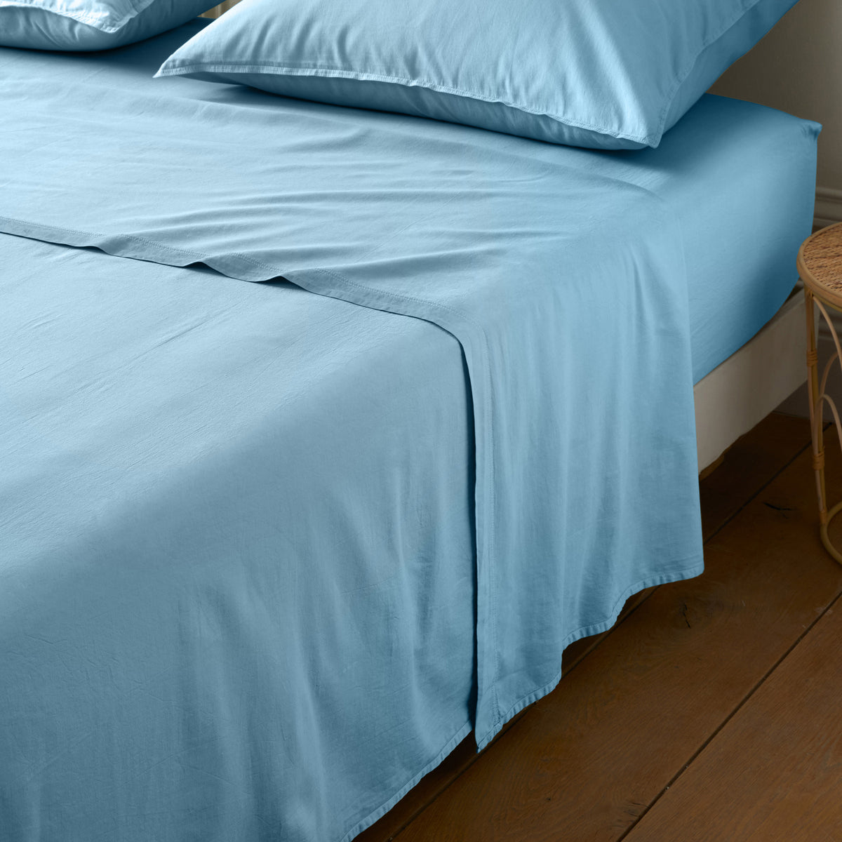 Flat Sheet Satin lavé