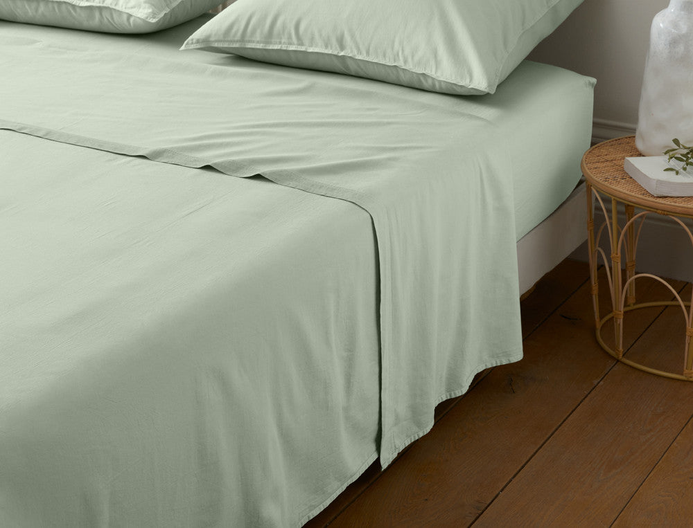 Flat Sheet Satin lavé