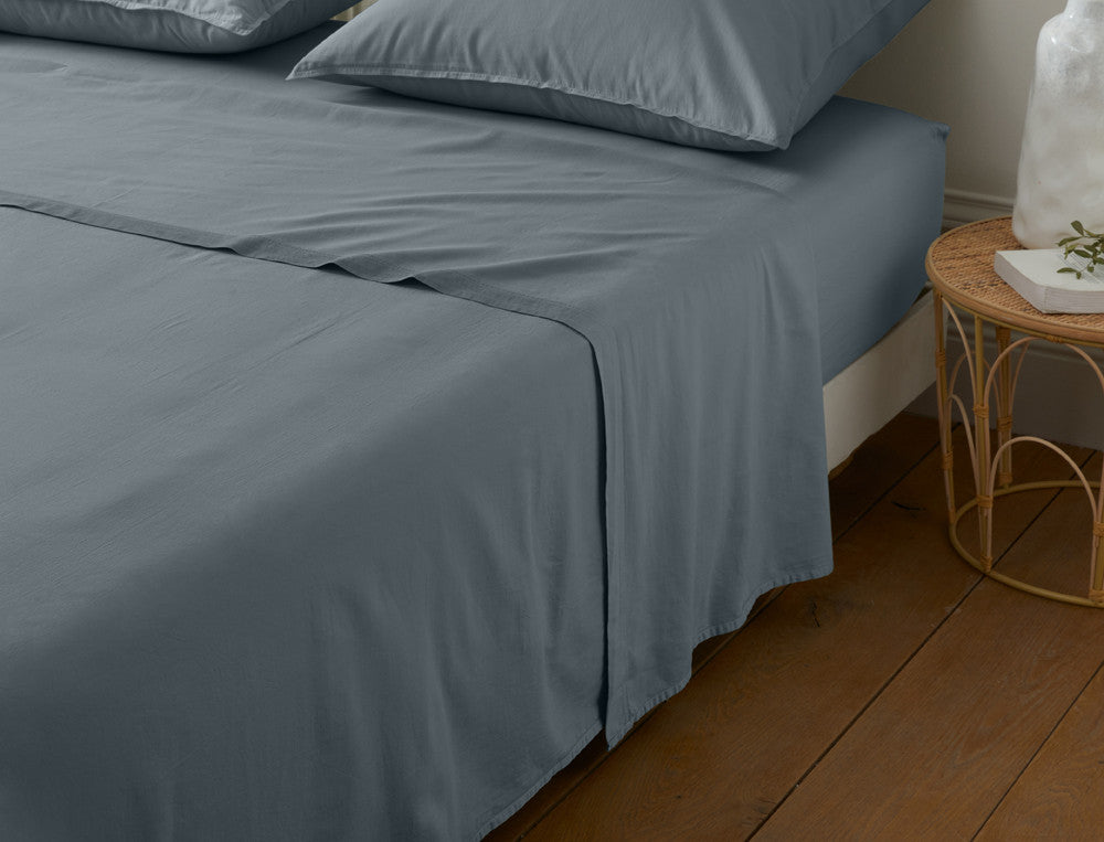 Flat Sheet Satin lavé
